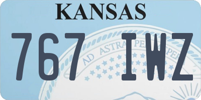 KS license plate 767IWZ