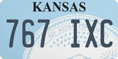 KS license plate 767IXC