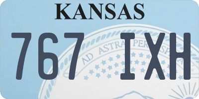 KS license plate 767IXH