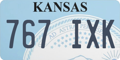 KS license plate 767IXK