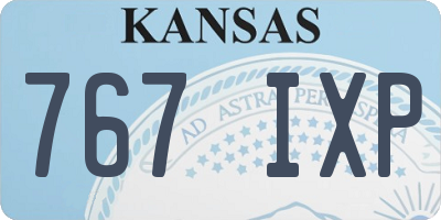 KS license plate 767IXP