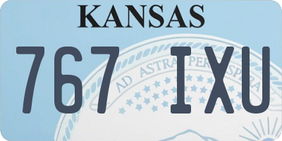 KS license plate 767IXU