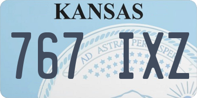 KS license plate 767IXZ
