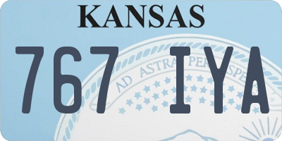 KS license plate 767IYA