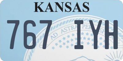 KS license plate 767IYH