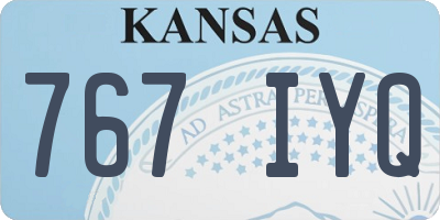KS license plate 767IYQ