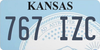 KS license plate 767IZC