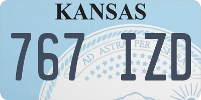 KS license plate 767IZD