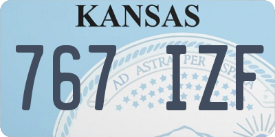 KS license plate 767IZF