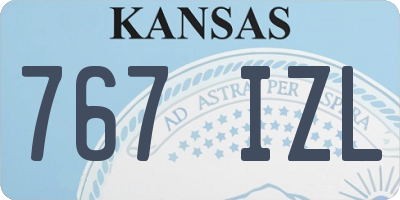 KS license plate 767IZL