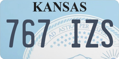 KS license plate 767IZS