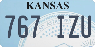 KS license plate 767IZU
