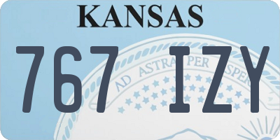 KS license plate 767IZY