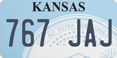 KS license plate 767JAJ