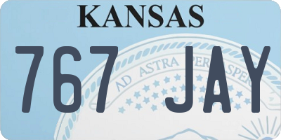 KS license plate 767JAY
