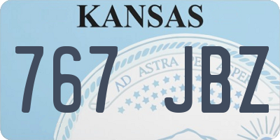 KS license plate 767JBZ