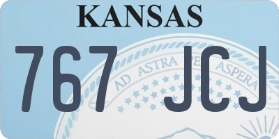 KS license plate 767JCJ