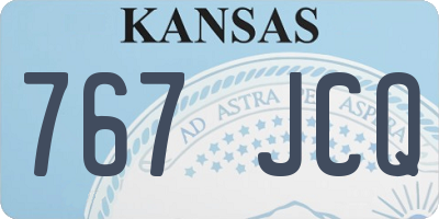 KS license plate 767JCQ