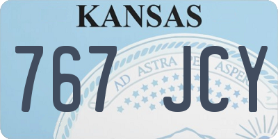 KS license plate 767JCY