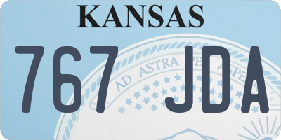 KS license plate 767JDA