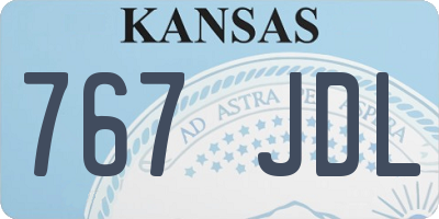 KS license plate 767JDL