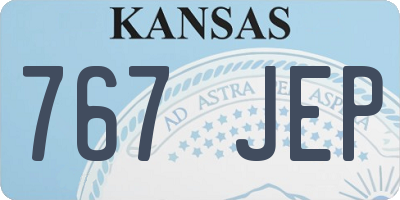 KS license plate 767JEP