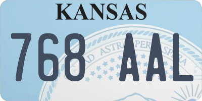 KS license plate 768AAL