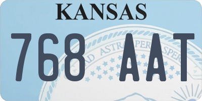 KS license plate 768AAT