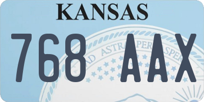 KS license plate 768AAX