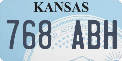 KS license plate 768ABH