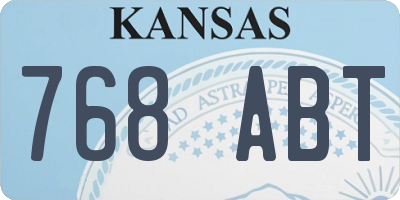KS license plate 768ABT