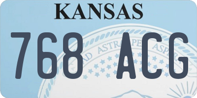 KS license plate 768ACG