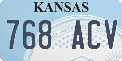 KS license plate 768ACV