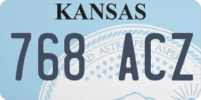 KS license plate 768ACZ