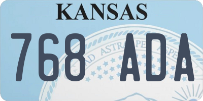 KS license plate 768ADA