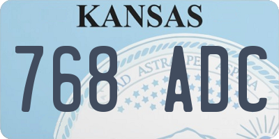 KS license plate 768ADC