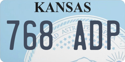 KS license plate 768ADP