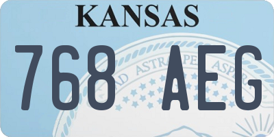 KS license plate 768AEG
