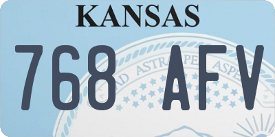 KS license plate 768AFV