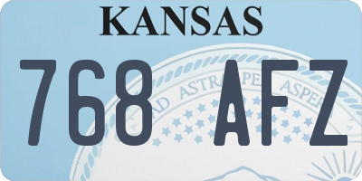 KS license plate 768AFZ
