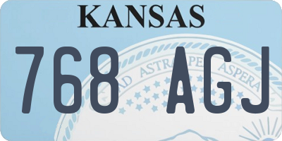 KS license plate 768AGJ