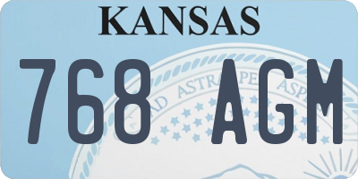 KS license plate 768AGM