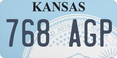 KS license plate 768AGP