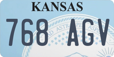 KS license plate 768AGV