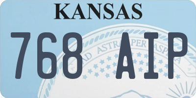 KS license plate 768AIP