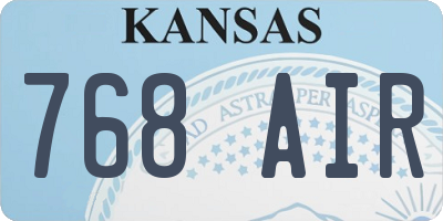 KS license plate 768AIR