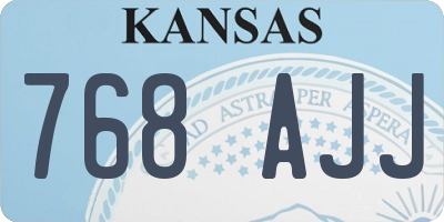 KS license plate 768AJJ