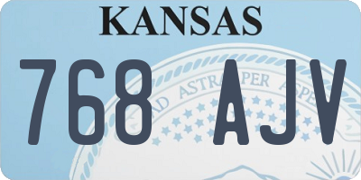 KS license plate 768AJV