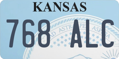 KS license plate 768ALC
