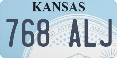 KS license plate 768ALJ